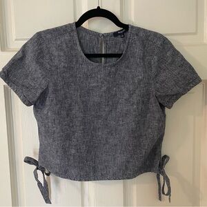 Linen Top with Side Ties
